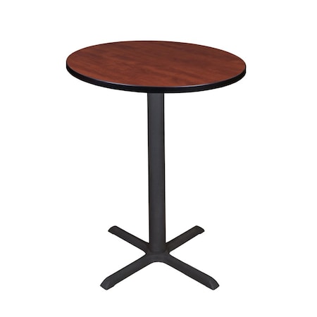 Cain Cain Cafe Tables, 30 W, 30 L, 42 H, Wood, Metal Top, Cherry TCB30RNDCH